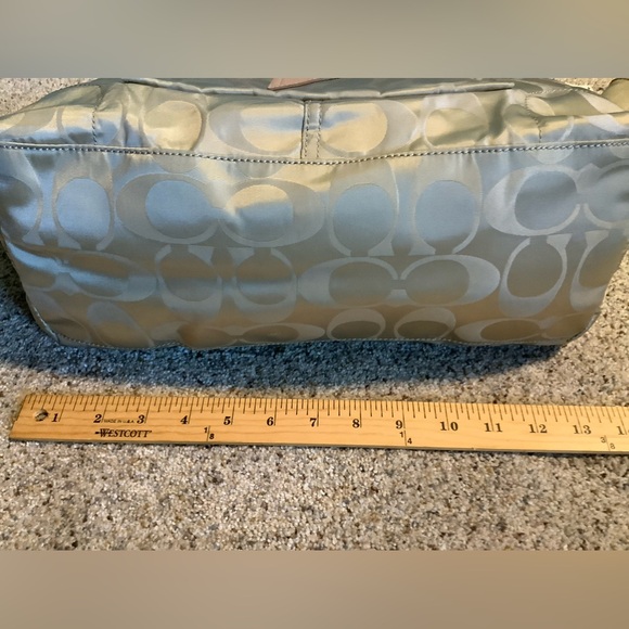 Coach LW Sig Nyl EW Zip Top Tote & Ereader case NWT #SV/Khaki Drk pink pull/tag - Picture 4 of 14